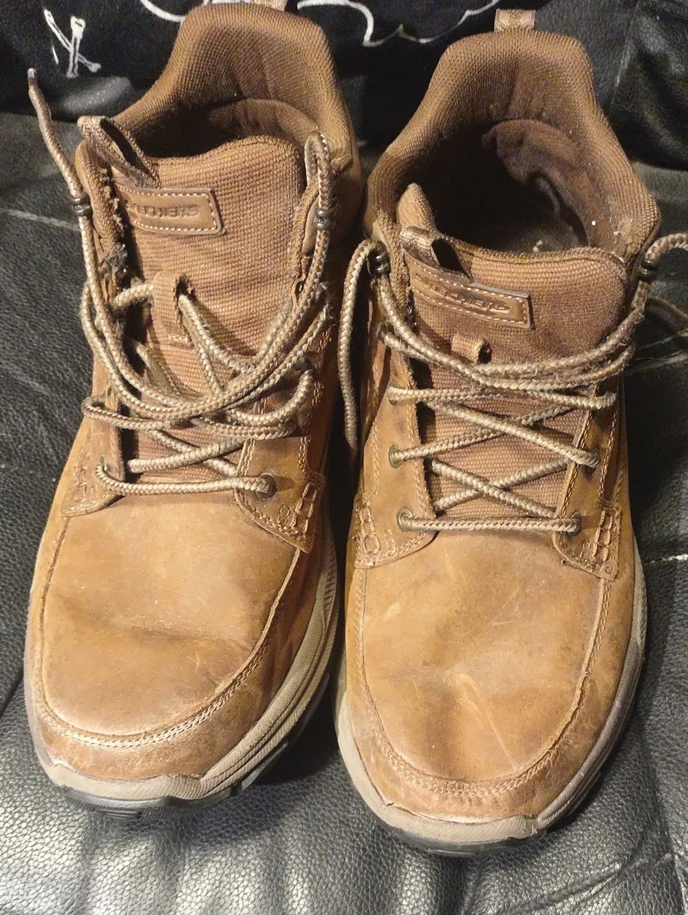 Skechers Men's Brown Leather Chukka Boots
